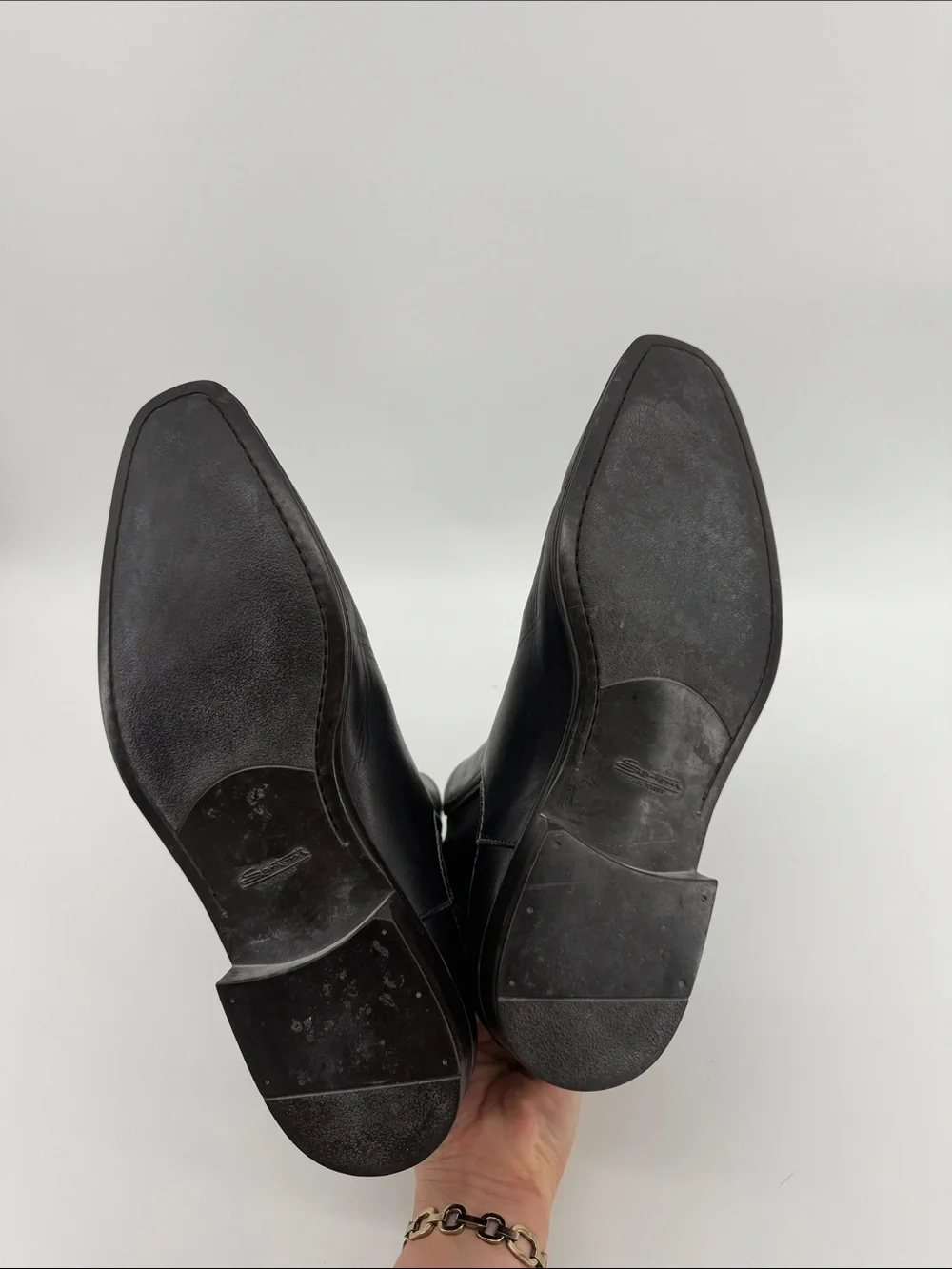 Santoni Men’s Chelsea Boots in Black 10 S61